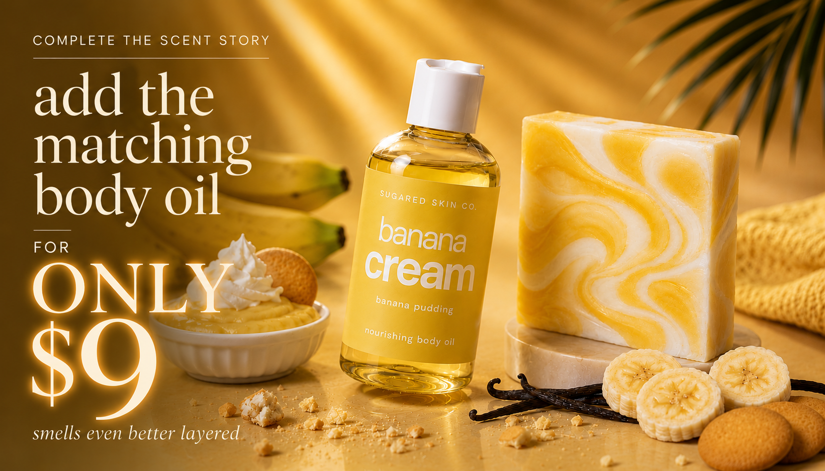 Banana Cream matching soap promo